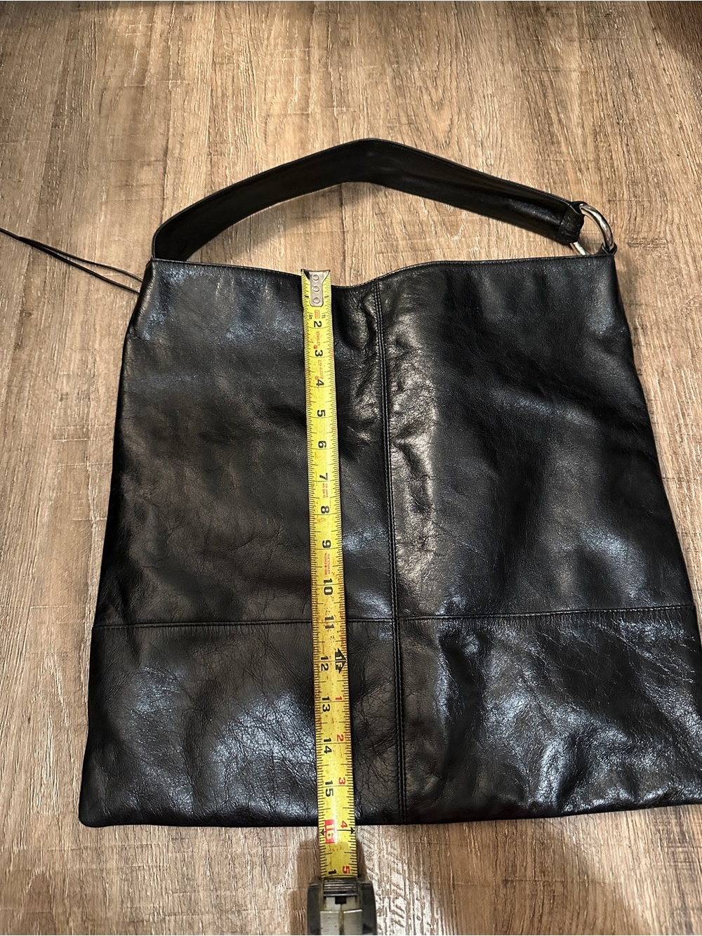 Vintage HOBO International Black Leather Quartered Hobo Bag - Picture 8 of 11